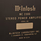 McIntosh MC-2300 Power Amplifier (300 wpc / 600 watts mono) - Grateful Dead