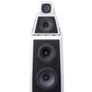 Salon 1 Audio Wilson Audio Alexia V floorstanding speaker in white with modular cabinet design and high-end drivers.