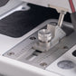 Close-up of the precision time alignment adjustment mechanism on a Salon 1 Audio Wilson Audio Alexia V speaker.