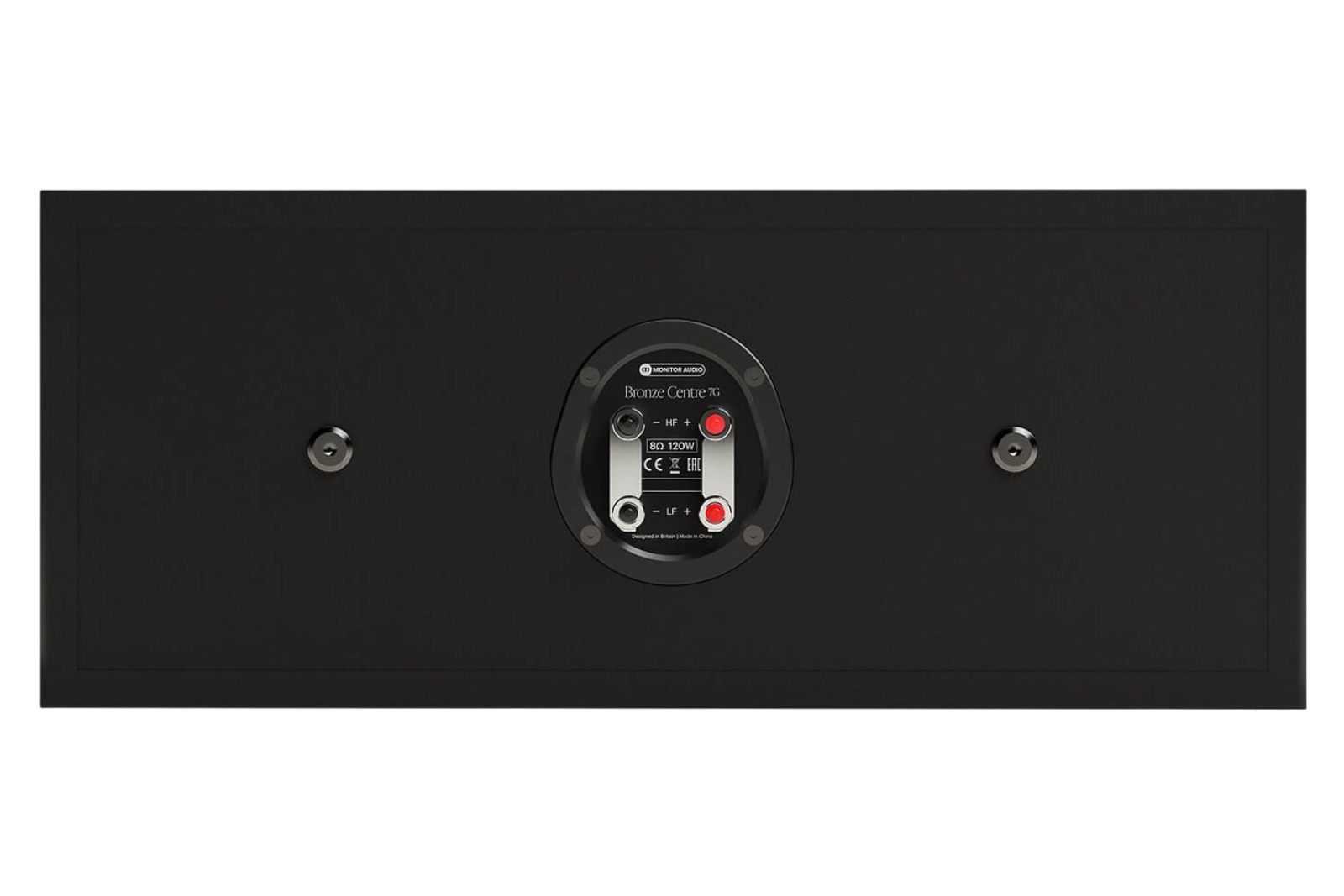 Salon 1 Audio Monitor Audio Bronze Centre 7G speaker rear panel showing terminal connections and product label.