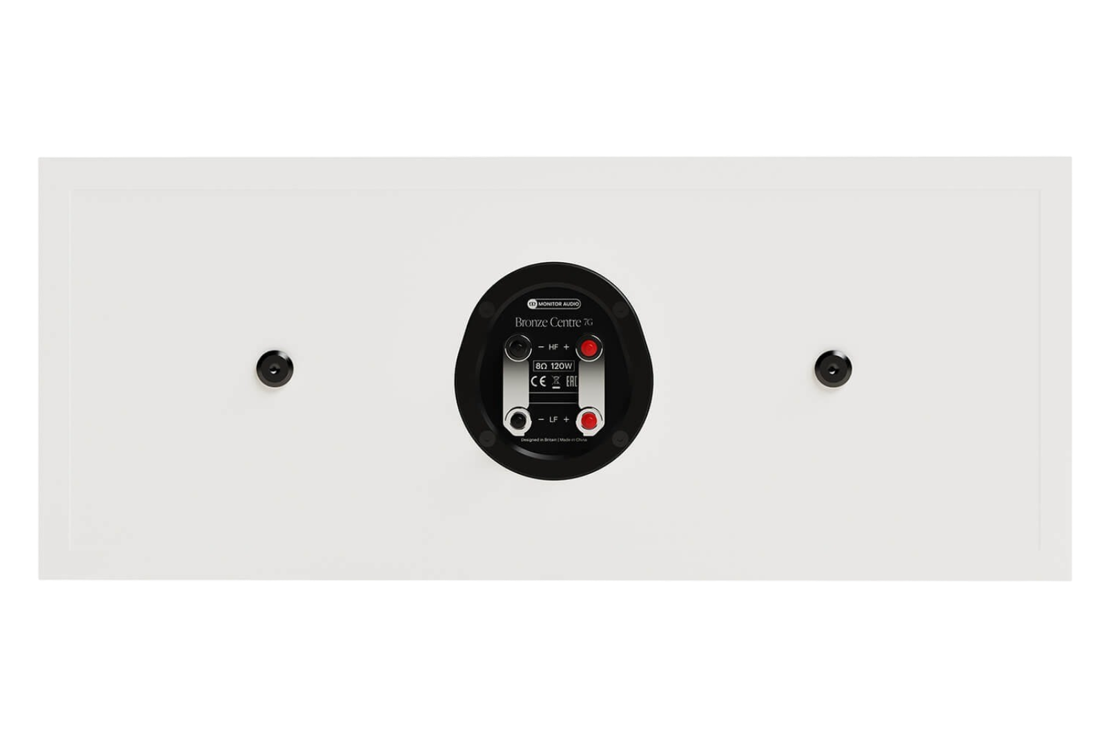 Salon 1 Audio Monitor Audio Bronze Centre 7G white center channel speaker rear panel with connection terminals