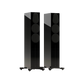 Salon 1 Audio Monitor Audio Gold 300 6G floorstanding speakers in high-gloss black with outrigger feet