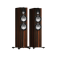 Salon 1 Audio Monitor Audio Gold 500 6G floorstanding speakers in Macassar wood veneer with silver drivers.