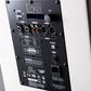 Rear panel of the Salon 1 Audio Wilson Audio Lōkē active subwoofer showing XLR and RCA inputs and control settings.