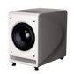 Salon 1 Audio Wilson Audio Loke active subwoofer in a glossy white finish with a 10-inch long-throw driver