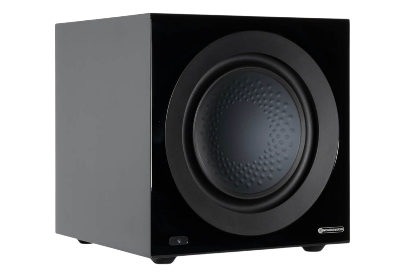 Salon 1 Audio Monitor Audio Anthra W12 black powered subwoofer with 12-inch RST II driver in a sealed MDF cabinet.