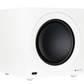Salon 1 Audio Monitor Audio Anthra W12 white powered subwoofer with a 12-inch RST II driver in a sealed cabinet.