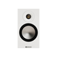 Salon 1 Audio Monitor Audio Bronze 50 7G white bookshelf speaker with gold dome tweeter and silver bass-mid driver