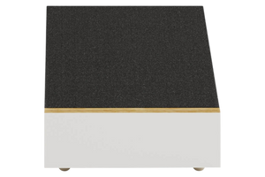 Salon 1 Audio Monitor Audio Bronze AMS 7G Dolby Atmos speaker in a white and black finish, viewed from the top angle.