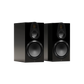Salon 1 Audio Monitor Audio Gold 100 6G high-gloss black three-way bookshelf speakers with MPD III tweeters.