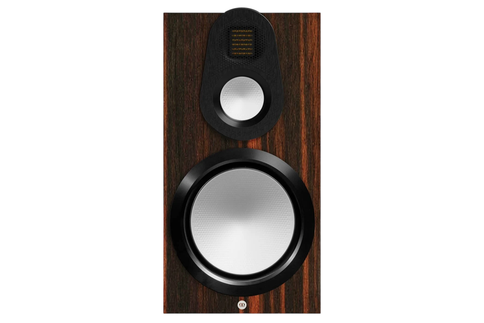 Salon 1 Audio Monitor Audio Gold 100 6G bookshelf speaker in Macassar wood veneer with silver C-CAM drivers