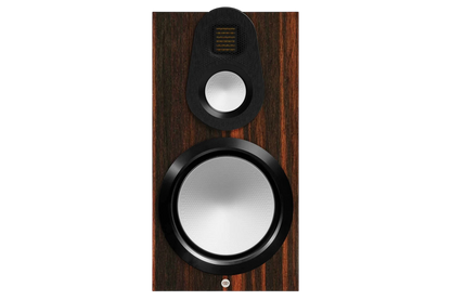 Salon 1 Audio Monitor Audio Gold 100 6G bookshelf speaker in Macassar wood veneer with silver C-CAM drivers