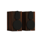 Salon 1 Audio Monitor Audio Gold 100 6G bookshelf speakers in Macassar wood veneer with magnetic grilles attached