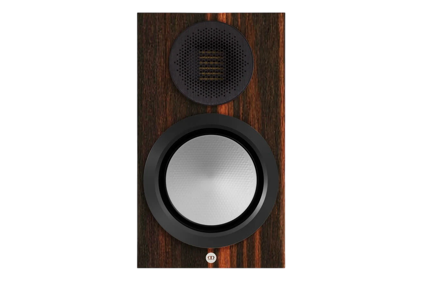 Salon 1 Audio Monitor Audio Gold 50 6G bookshelf speaker in Macassar wood veneer with MPD III tweeter and C-CAM driver