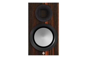 Salon 1 Audio Monitor Audio Gold 50 6G bookshelf speaker in Macassar wood veneer with MPD III tweeter and C-CAM driver