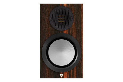 Salon 1 Audio Monitor Audio Gold 50 6G bookshelf speaker in Macassar wood veneer with MPD III tweeter and C-CAM driver