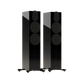 Salon 1 Audio Monitor Audio Gold 500 6G floorstanding speakers in a high-gloss black finish with magnetic grilles.