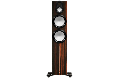Salon 1 Audio Monitor Audio Gold 500 6G floorstanding speaker in Macassar wood veneer finish with three drivers.
