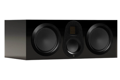Salon 1 Audio Monitor Audio Gold C250 6G center channel speaker in a sleek high-gloss black finish.