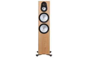 Salon 1 Audio Monitor Audio Silver 500 7G floorstanding speaker in natural walnut finish with RST II drivers.