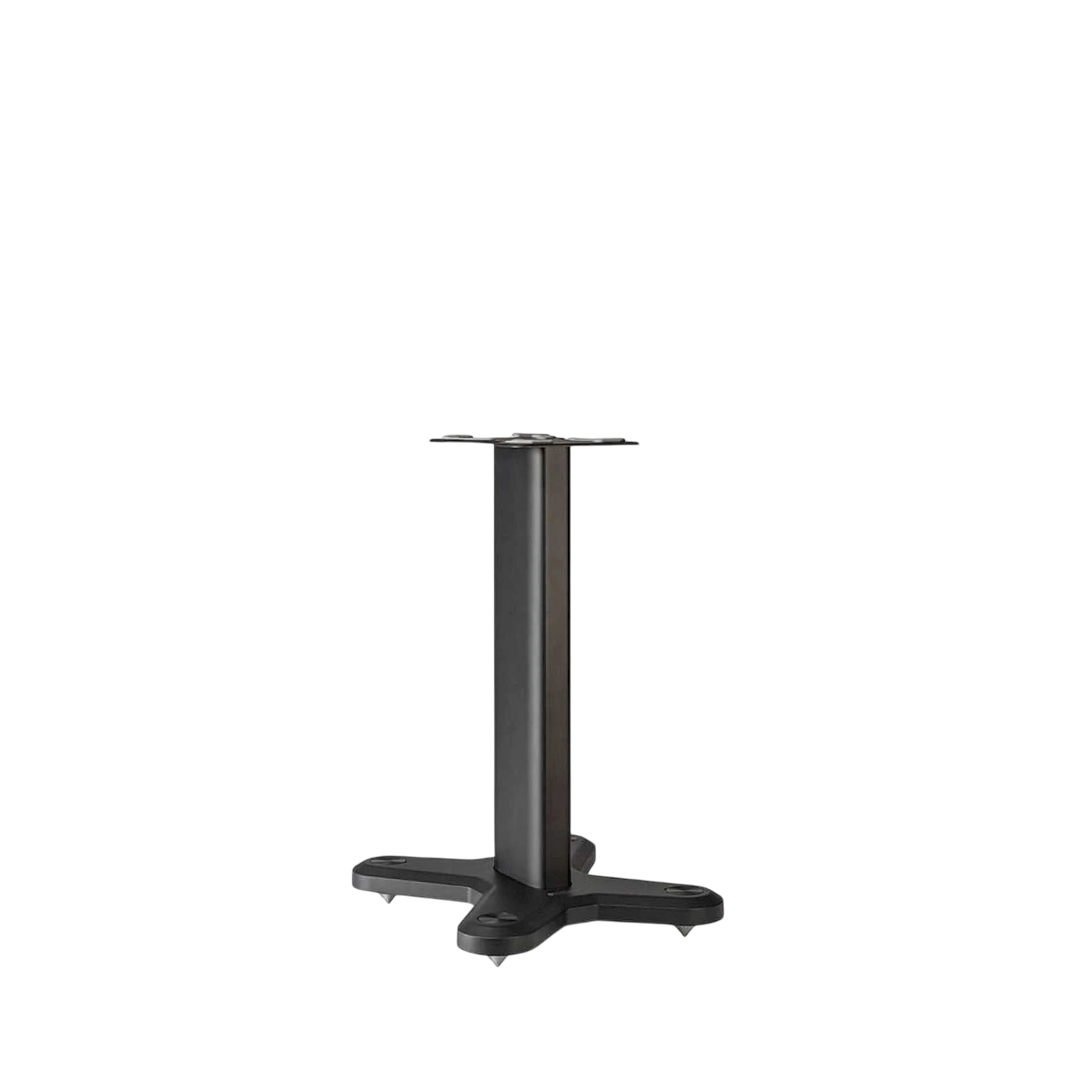 Salon 1 Audio Monitor Audio ST-2 matte black universal speaker stand with aluminum column and adjustable floor spikes.