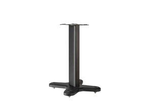 Salon 1 Audio Monitor Audio ST-2 matte black universal speaker stand with aluminum column and adjustable floor spikes.