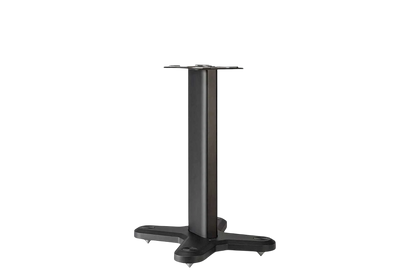 Salon 1 Audio Monitor Audio ST-2 matte black universal speaker stand with aluminum column and adjustable floor spikes.