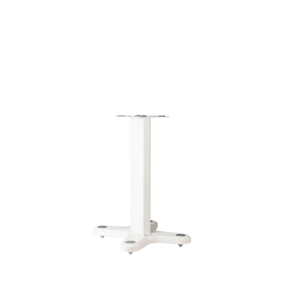 Salon 1 Audio Monitor Audio ST-2 universal speaker stand in matte white with aluminum column and adjustable spikes