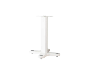 Salon 1 Audio Monitor Audio ST-2 universal speaker stand in matte white with aluminum column and adjustable spikes