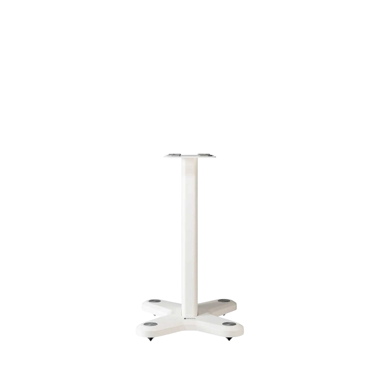 Salon 1 Audio Monitor Audio ST-2 universal speaker stand in matte white with a sturdy aluminum column and plinth.