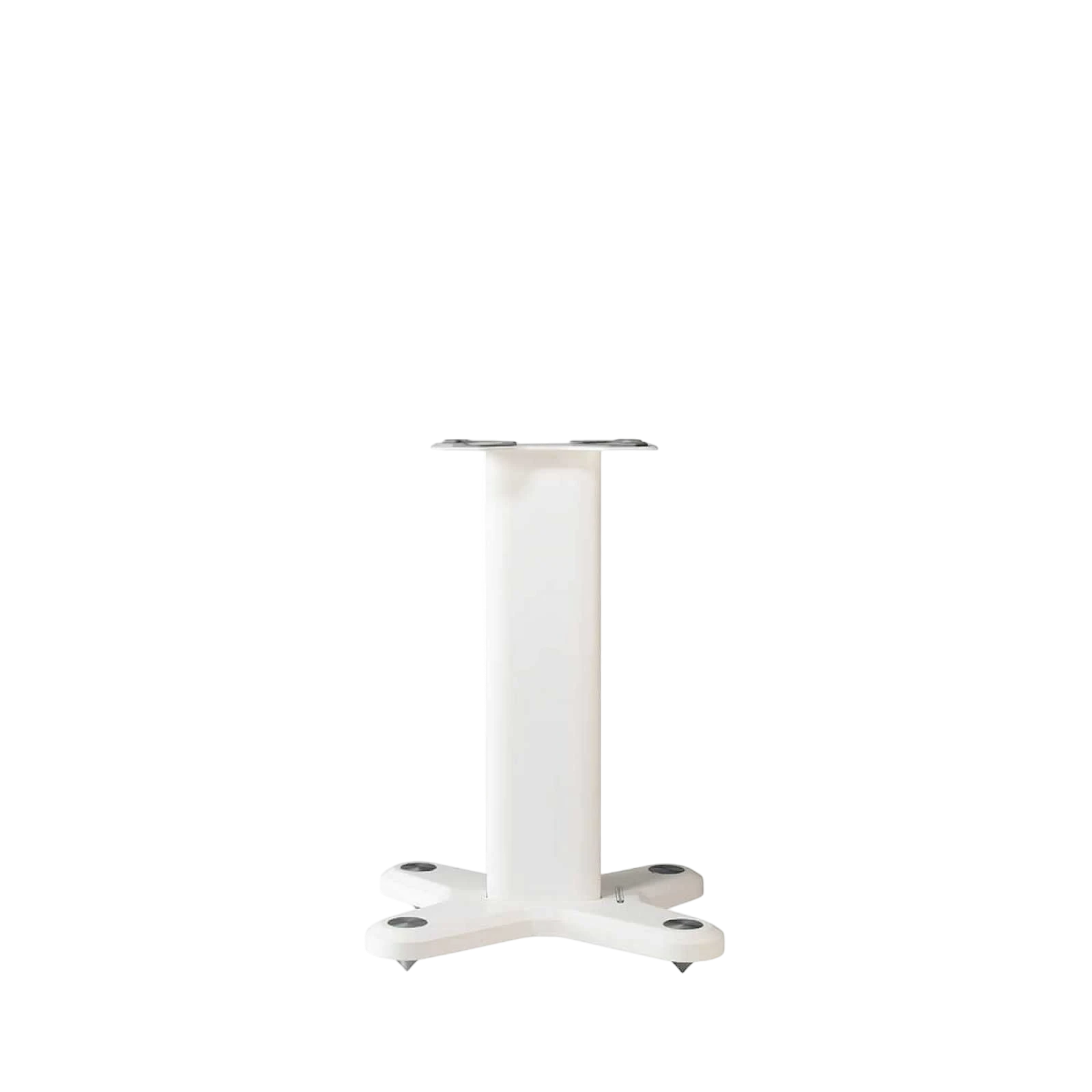 Salon 1 Audio Monitor Audio ST-2 matte white universal speaker stand with aluminum column and adjustable floor spikes