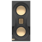 Salon 1 Audio Monitor Audio Studio 89 bookshelf speaker in high-gloss black with gold MTM driver configuration.