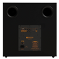 Salon 1 Audio Monitor Audio Vestra W15 powered subwoofer rear panel showing ports, RCA inputs, and control knobs.