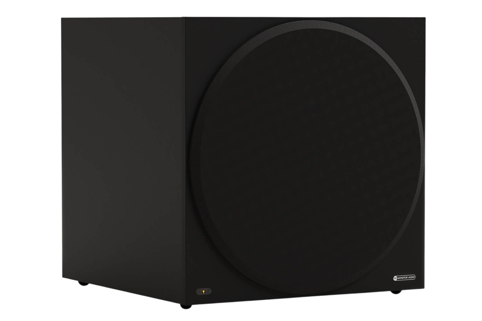 Salon 1 Audio Monitor Audio Vestra W15 powered subwoofer in black with a large front-facing cloth grille.