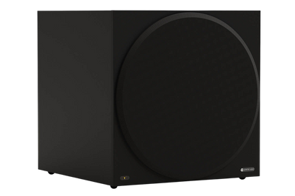 Salon 1 Audio Monitor Audio Vestra W15 powered subwoofer in black with a large front-facing cloth grille.