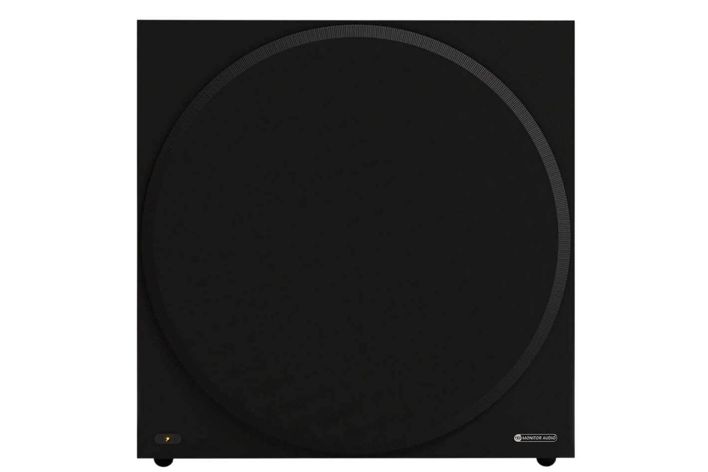 Salon 1 Audio Monitor Audio Vestra W15 powered subwoofer with a black cloth grille and front-facing 15-inch driver.