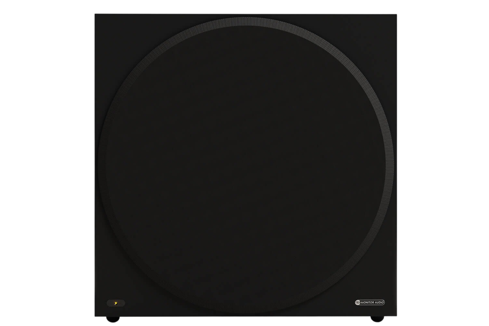 Salon 1 Audio Monitor Audio Vestra W15 powered subwoofer with a black cloth grille and front-facing 15-inch driver.