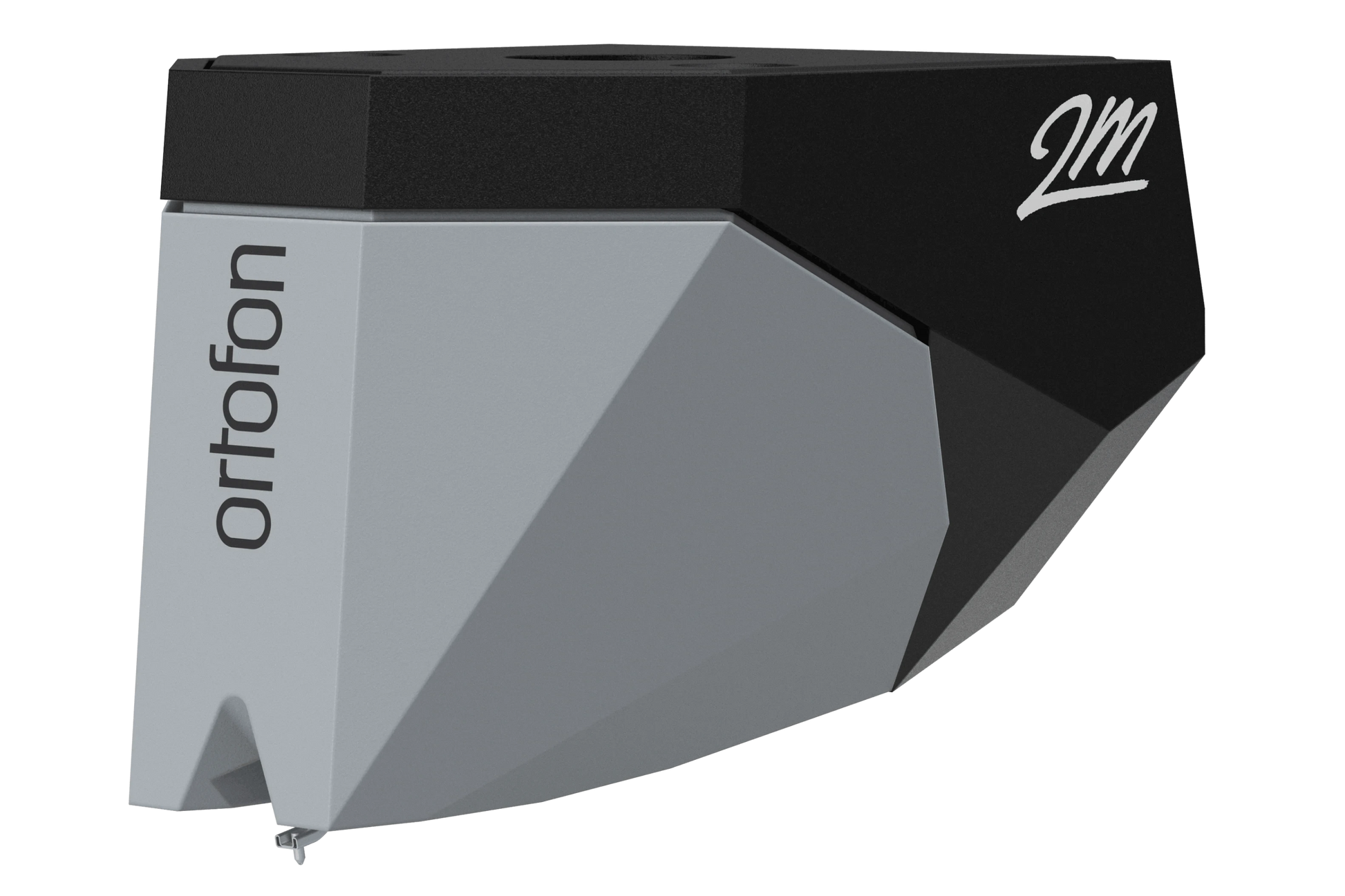 Salon 1 Audio Ortofon 2M 78 moving magnet cartridge for 78 RPM records with a grey and black faceted body design.