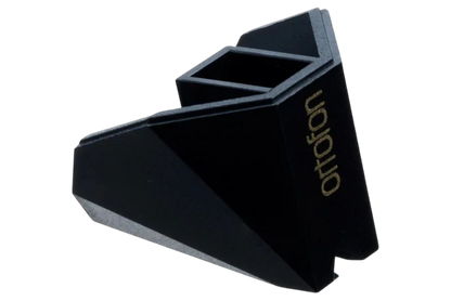 Salon 1 Audio Ortofon 2M Black replacement stylus featuring a sleek black design with gold branding