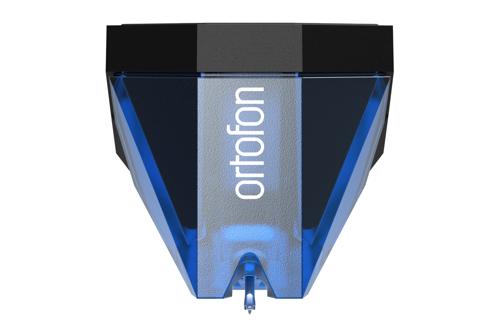 Salon 1 Audio Ortofon 2M Blue moving magnet phono cartridge with a blue translucent body and stylus