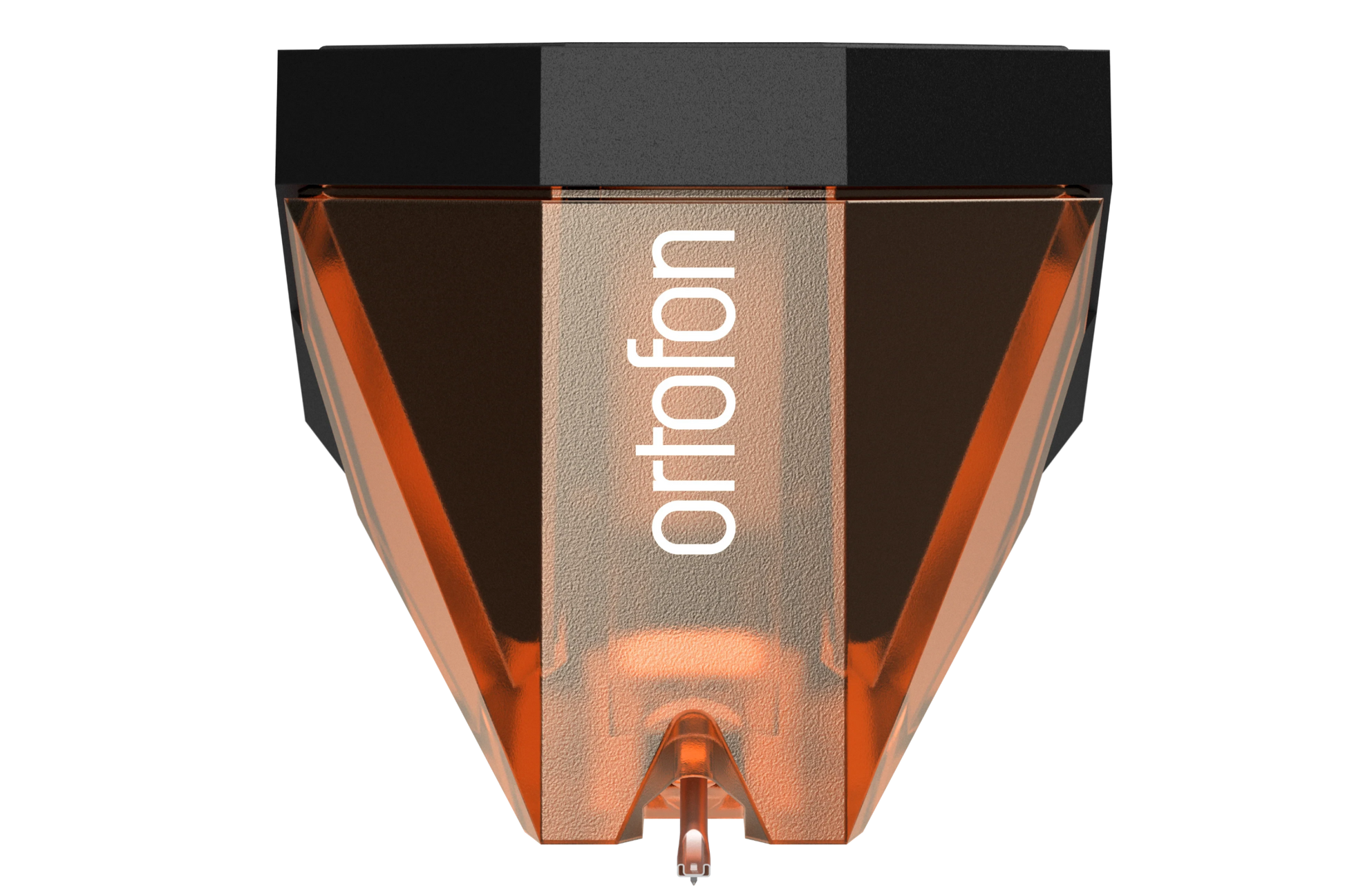 Salon 1 Audio Ortofon 2M Bronze moving magnet phono cartridge with a translucent bronze body and diamond stylus