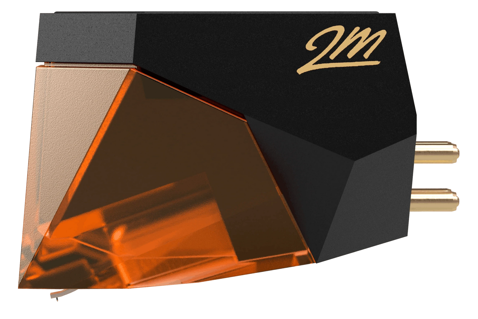 Salon 1 Audio Ortofon 2M Bronze moving magnet phono cartridge with a black body and translucent bronze stylus housing.