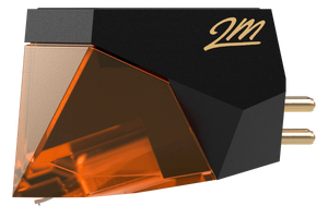 Salon 1 Audio Ortofon 2M Bronze moving magnet phono cartridge with a black body and translucent bronze stylus housing.