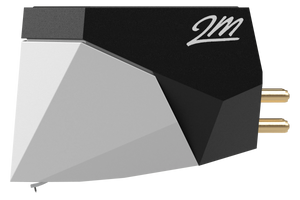 Salon 1 Audio Ortofon 2M Mono moving magnet cartridge in black and white with a faceted design.