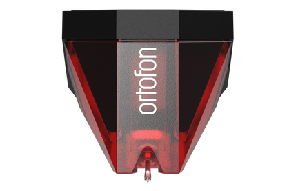 Salon 1 Audio Ortofon 2M Red moving magnet cartridge in a striking translucent red housing with white logo.