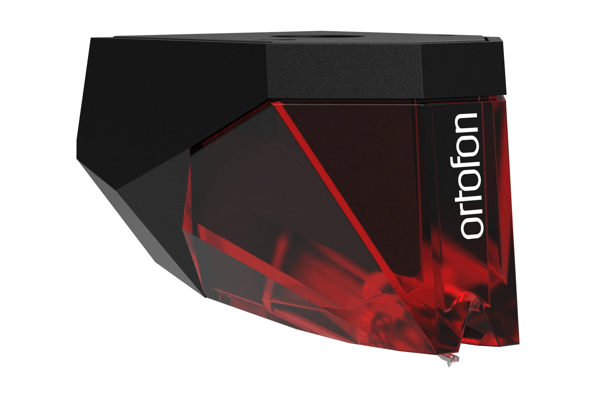 Salon 1 Audio Ortofon 2M Red moving magnet phono cartridge with a distinctive translucent red and black body.