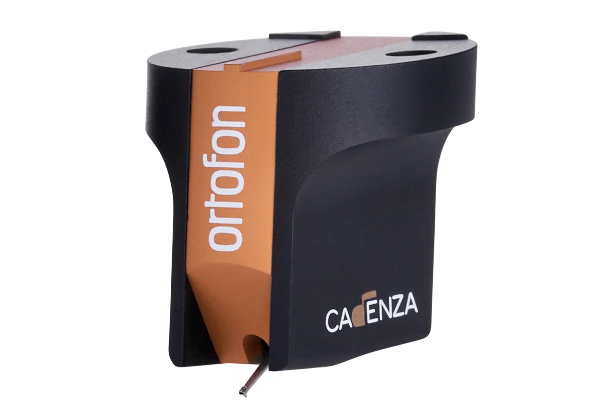 Salon 1 Audio Ortofon MC Cadenza Bronze moving coil phono cartridge in black and bronze finish on black background