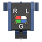 Salon 1 Audio Ortofon MC 90X moving coil phono cartridge rear view showing color-coded terminal pins and labels