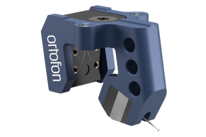 Salon 1 Audio Ortofon MC 90X moving coil phono cartridge in blue with a precision boron cantilever and stylus.