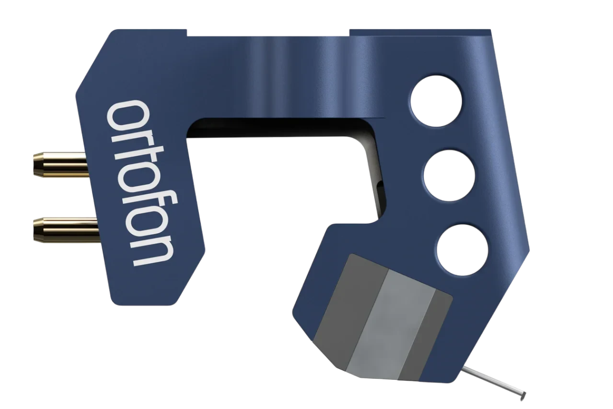 Salon 1 Audio Ortofon MC 90X moving coil phono cartridge in blue with a precision-engineered titanium body